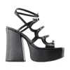 Marc Jacobs Kiki 125 Leather Platform Sandals In Black