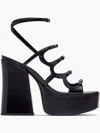 Marc Jacobs Kiki 125 Leather Platform Sandals In Black