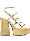 Marc Jacobs The Kiki Sandals In Gold