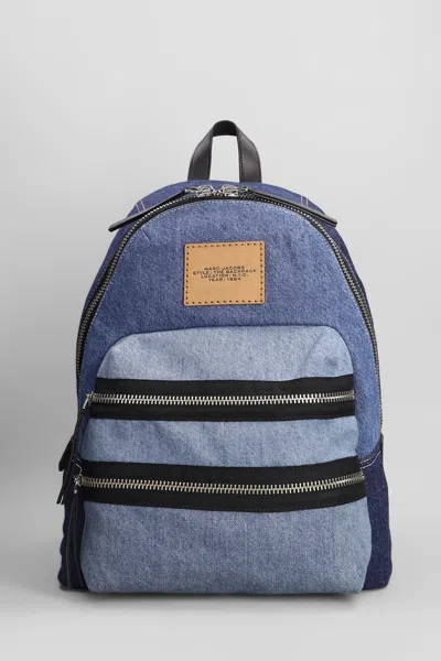 MARC JACOBS THE LARGE BACKPACK BACKPACK IN BLUE COTTON