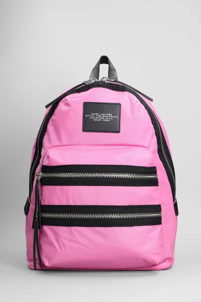 Marc Jacobs The Large Backpack Backpack In Rose-pink Nylon