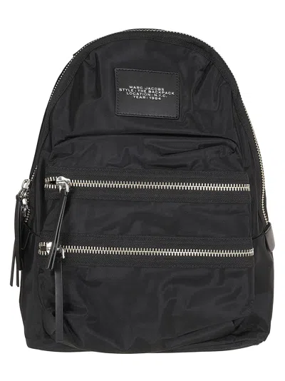 Marc Jacobs Adjustable Nylon Backpack With Maxi Pockets In Black