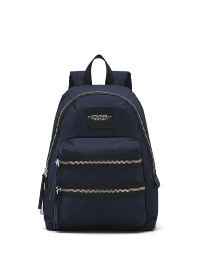 Marc Jacobs Navy 'the Biker Nylon' Large Backpack In 415 Midnight Blue