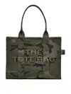 Marc Jacobs Camouflage Jacquard Medium Tote With Versatile Carrying Options In Green