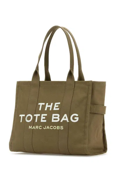 Marc Jacobs Slate Green Canvas Large Tote Bag