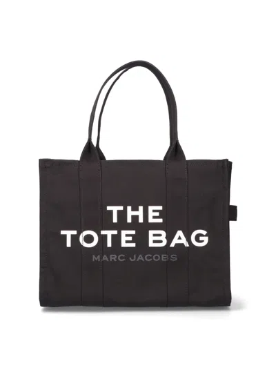 Marc Jacobs The Large Canvas Tote Bag In Black