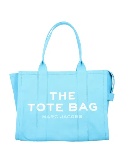 Marc Jacobs The Large Canvas Tote Handbag For Women In Acqua For Ss24