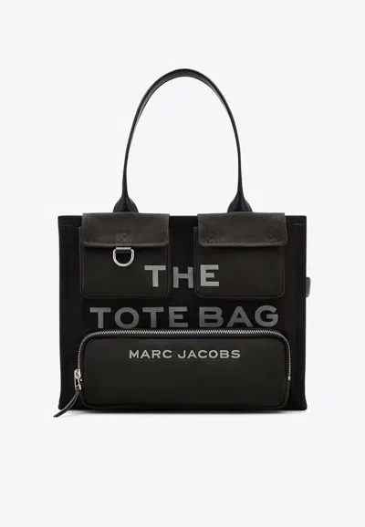 Marc Jacobs Cargo Canvas Large Handbag In Black