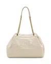 Marc Jacobs Women's The Chain Sack Leather Shoulder Bag In Cloud White