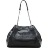 Marc Jacobs Structured Black Shoulder Bag With Drawstring Closure In Black