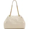 Marc Jacobs Women's The Chain Sack Leather Shoulder Bag In Cloud White