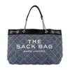 Marc Jacobs The Large Chain Sack Shoulder Bag - Cotton - Blue In Gray
