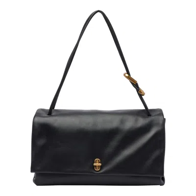 Marc Jacobs Spacious Dual Shoulder Bag Made Of Leather In Black