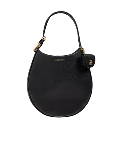 Marc Jacobs The Leather Crescent Dual Shoulder Bag In Black