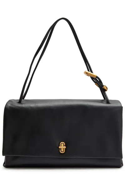 Marc Jacobs The Large Dual Leather Shoulder Bag In Black