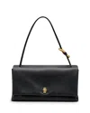 Marc Jacobs Black Bag With Gold-tone Clasp And Vibrant Lining In Black/gold
