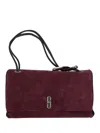 Marc Jacobs Rectangular Suede Shoulder Bag With Adjustable Strap In Purple