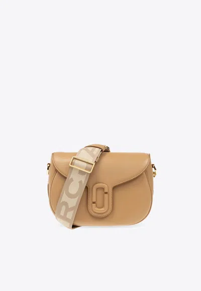 Marc Jacobs The Large J Marc Saddle Crossbody Bag In Brown