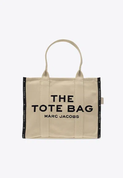Marc Jacobs The Large Jacquard Tote Bag In Beige