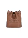 Marc Jacobs 'the Bucket' Brown Crossbody Bag With Embossed Logo On The Front In Brown