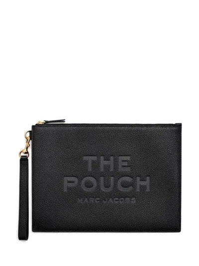 Marc Jacobs The Large Leather Clutch In 001 Black
