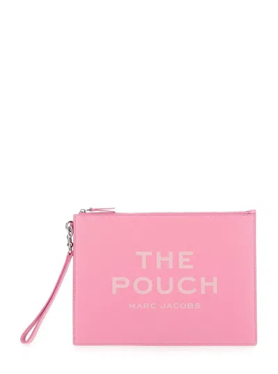 Marc Jacobs The Large Logo Debossed Pouch In Pink