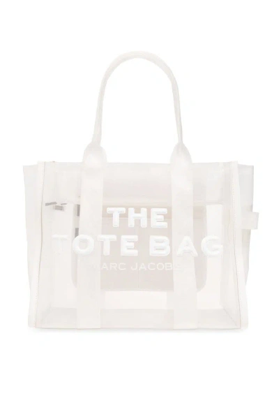 Marc Jacobs The Large Logo Patch Tote Bag In White