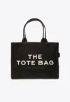 Marc Jacobs The Large Logo Print Tote Bag In Black