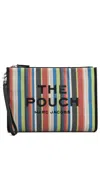 Marc Jacobs The Large Stripe Mesh Pouch In Multi