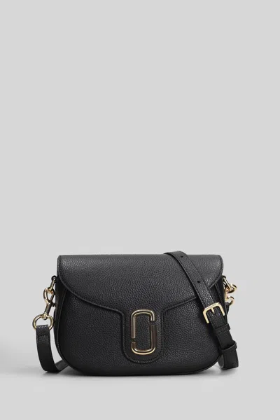 Marc Jacobs The Large Saddle Shoulder Bag In Black Leather