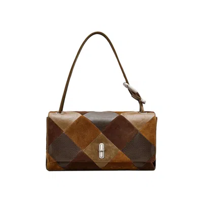 Pre-owned Marc Jacobs The Large Shoulder Suede Patchwork Dual Bag 'brown Multicolor' | Women's Size Onesize