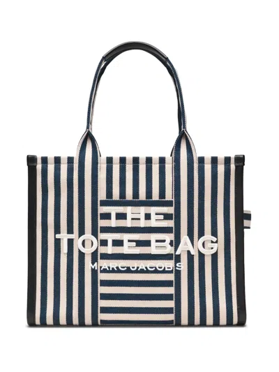 Marc Jacobs The Large Stripe Canvas Tote Bag In Multi