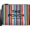 Marc Jacobs The Large Stripe Mesh Pouch In Multi