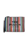 Marc Jacobs The Large Stripe Mesh Pouch In Multi