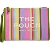 Marc Jacobs The Large Stripe Mesh Pouch In Multi