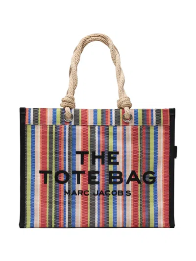 Marc Jacobs The Large Stripe Mesh Rope Tote Bag In Red