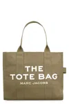 Marc Jacobs Structured Cotton Tote Bag With Bold Lettering
