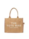 Marc Jacobs Light Brown The Leather Mini Tote Bag In Beige