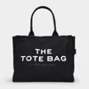 Marc Jacobs The Large Black Canvas Tote Bag In Black