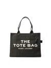 Marc Jacobs Shopper The Large Black Canvas Tote In Nero Neri E Grigi