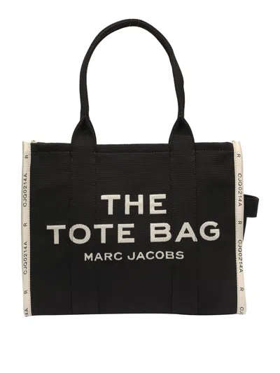 Marc Jacobs Sac The Jacquard Large Tote Bag In Black