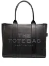 Marc Jacobs 'the Large Tote Bag' Black Shoulder Bag With Logo Lettering