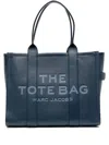 Marc Jacobs Medium Leather The Tote Bag In Blue