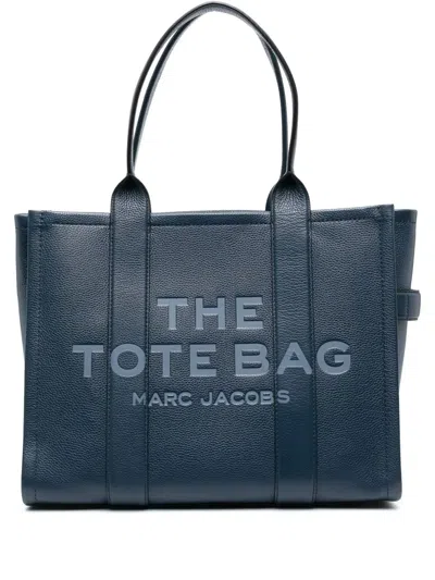 Marc Jacobs Medium Leather The Tote Bag In Blue
