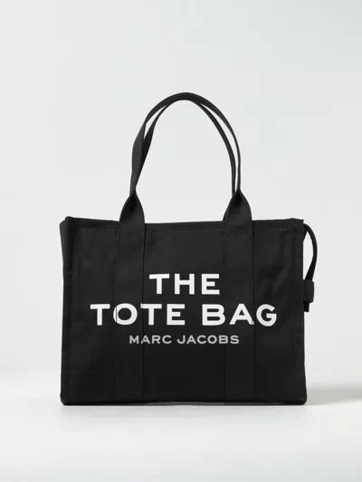 Marc Jacobs The Large Tote Bag In Canvas With Jacquard Logo In Black