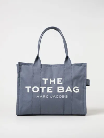 Marc Jacobs The Large Tote Bag In Canvas With Jacquard Logo In Blue