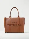 Marc Jacobs The Large Tote Bag In Grained Leather In Brown