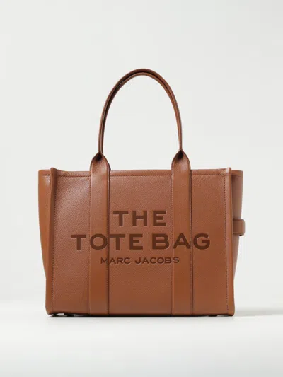 Marc Jacobs The Large Tote Bag In Grained Leather In Brown