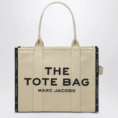 MARC JACOBS MARC JACOBS THE LARGE TOTE BAG IN SAND COLOUR CANVAS
