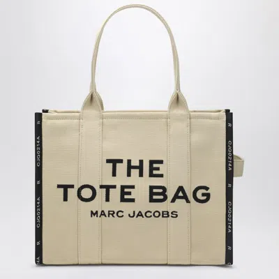 Marc Jacobs The Large Tote Bag In Sand Colour Canvas In Yellow